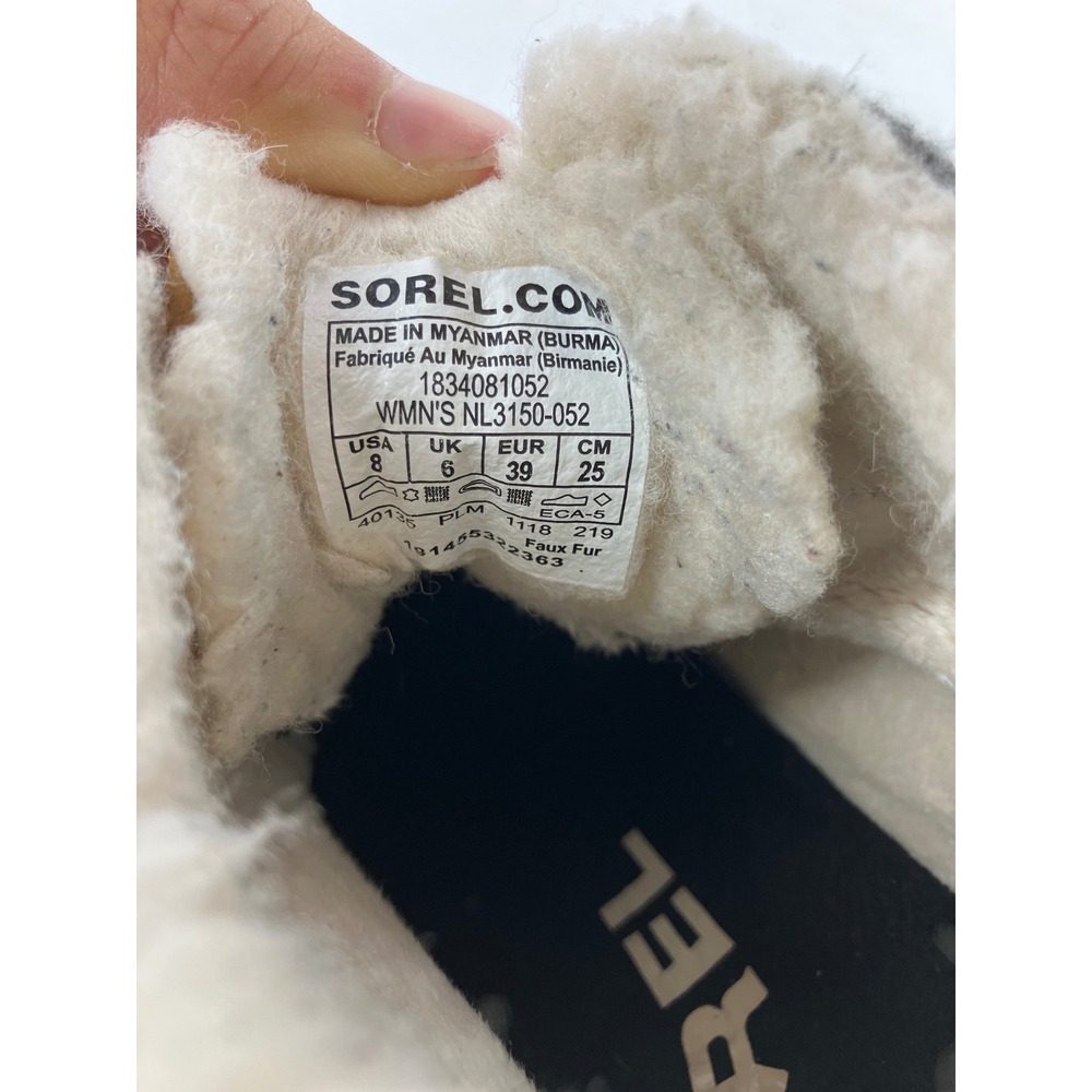 Sorel Out N About Plus Conquest Boots Womens 8 Gray Black Excellent Waterproof - Picture 8 of 9